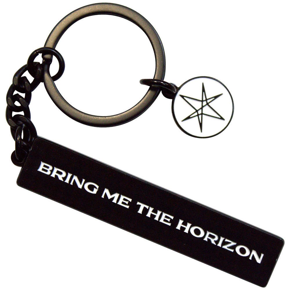BRING ME THE HORIZON ブリングミーザホライズン (デビュー 20周年 ) - Text Logo 6 - Point Star Charm / チャーム付き / キーホルダー - PGS